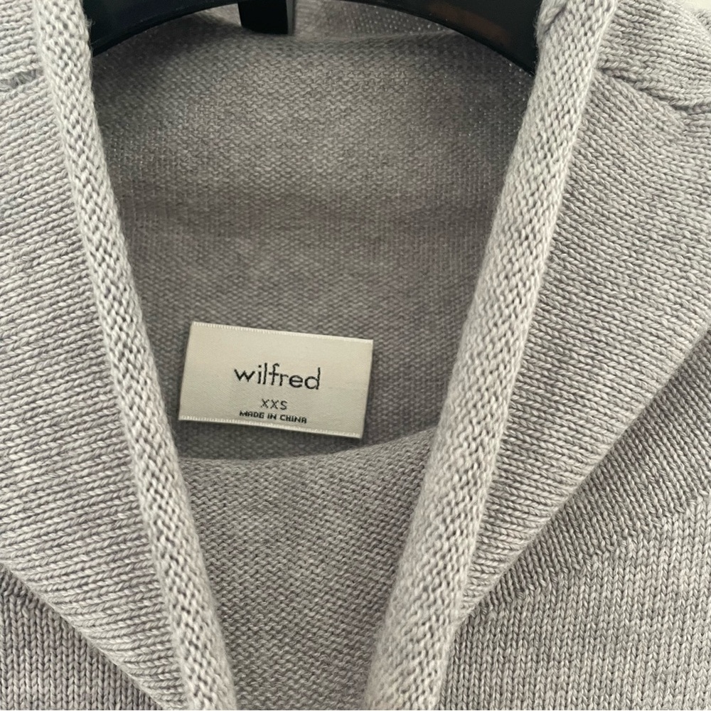 Aritzia Wilfred XXS Light Gray Merino Wool Cyprie Sweater Dress - Picture 8 of 13